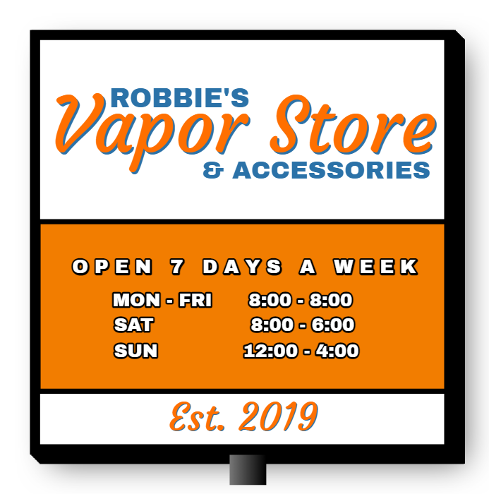 Vapor Store Double Faced Lit Cabinet Sign