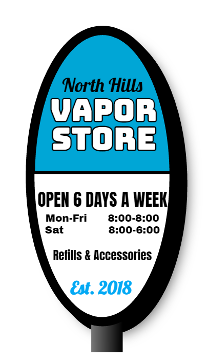 Vapor Store Double Faced Lit Shaped Cabinet Sign