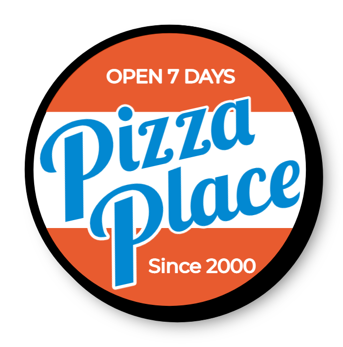 Pizza Place Single Face Lit Shaped Cabinet Sign