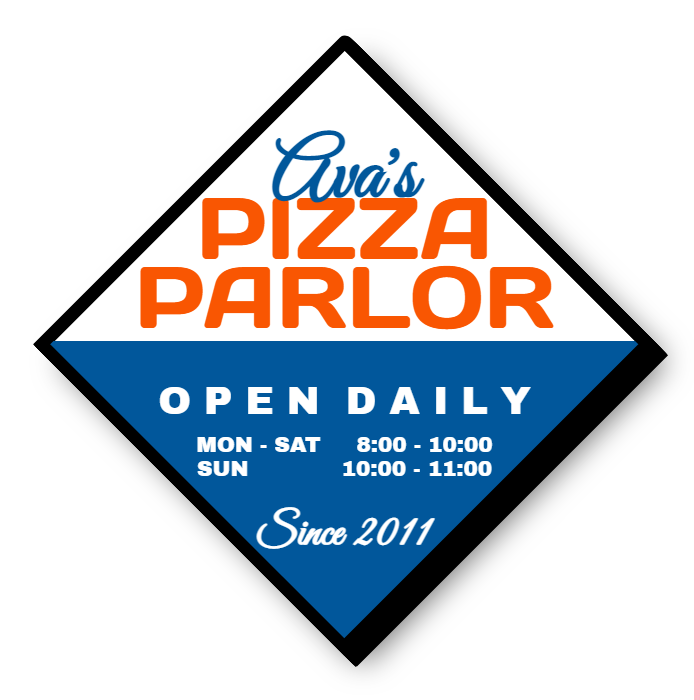 Pizza Parlor Single Face Lit Cabinet Sign