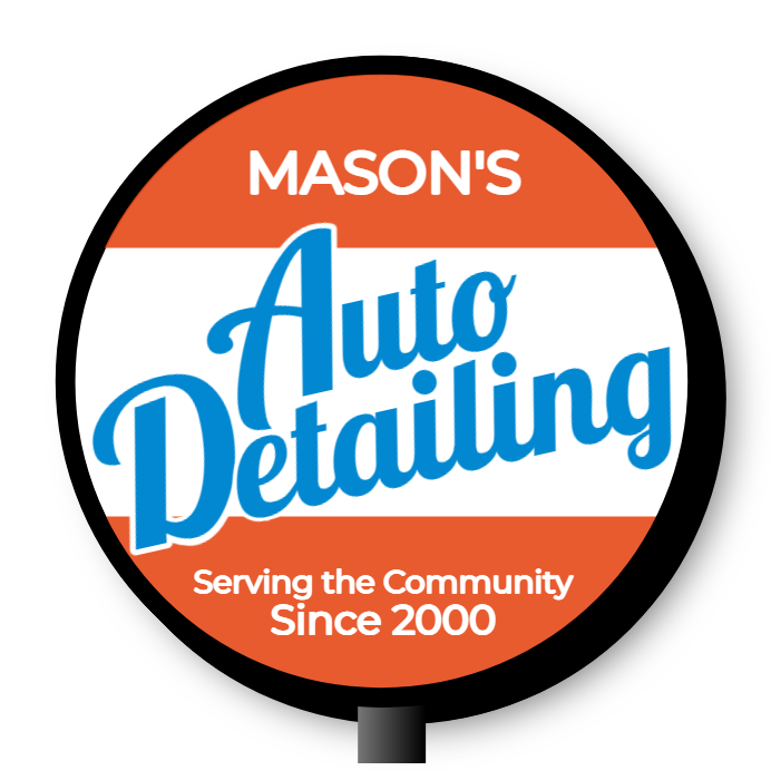 Mason's Auto Detailing Double Faced Lit Shaped Cabinet Sign