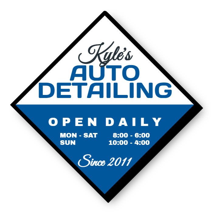 Kyle's Auto Detailing Single Face Lit Cabinet Sign