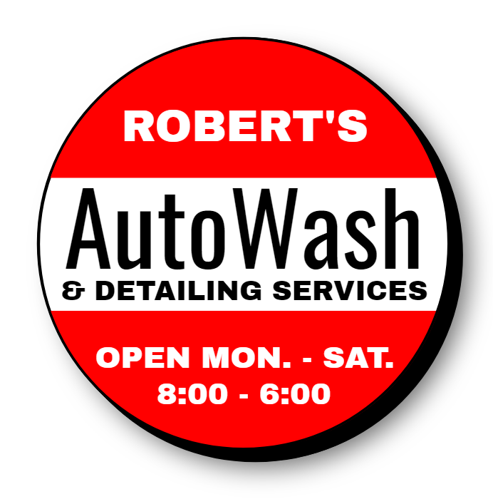 Robert's Auto Wash Lit Shape Sign