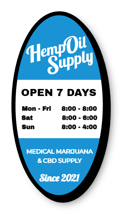 Hemp Oil Supply Single Face Lit Shaped Cabinet Sign