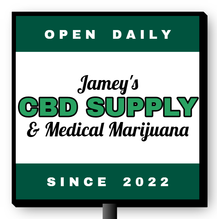 Jamey's CBD Supply & Medical Marijuana Double Faced Lit Cabinet Sign