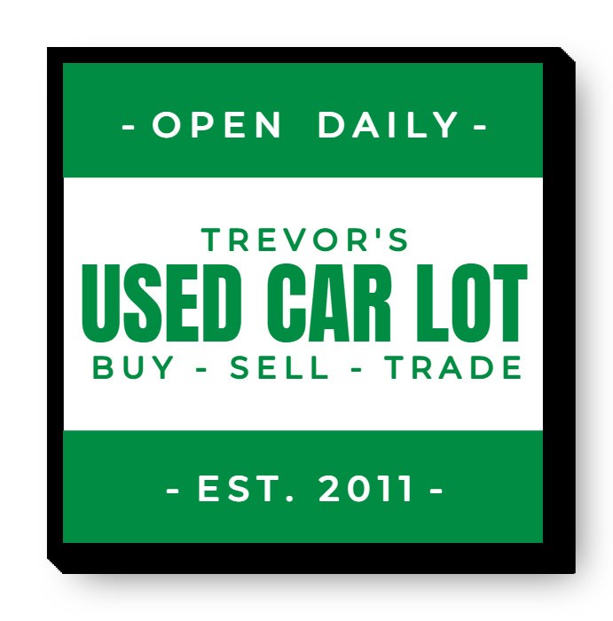 Trevor's Used Car Lot Single Face Lit Cabinet Sign