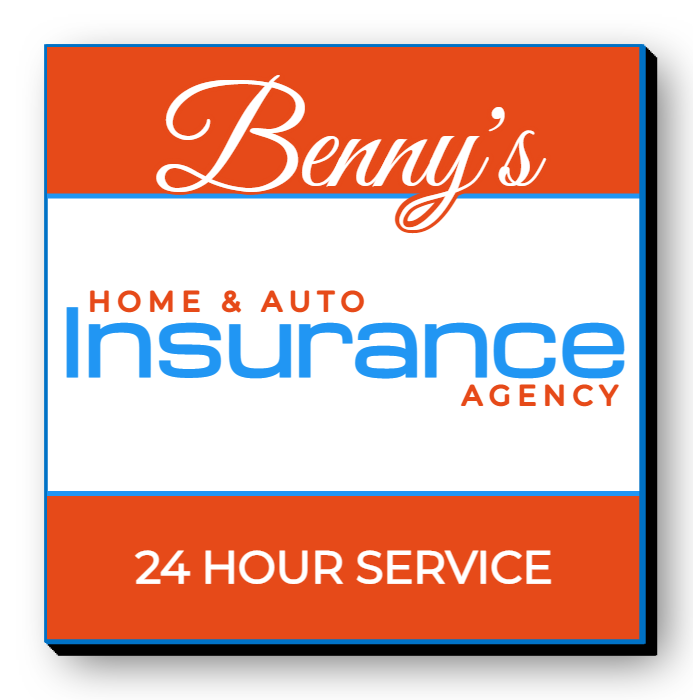 Benny's Insurance Lit Shape Sign