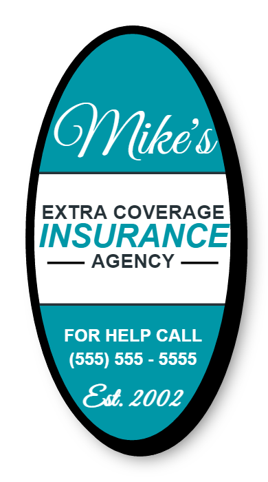 Mike's Insurance Single Face Lit Shaped Cabinet Sign