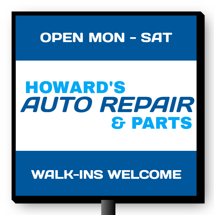 Howard's Auto Repair & Parts Double Faced Lit Cabinet Sign