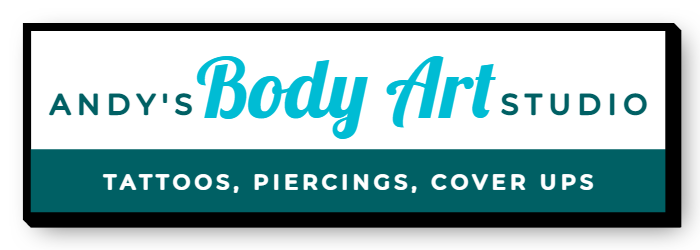 Andy's Body Art Studio Single Face Lit Cabinet Sign