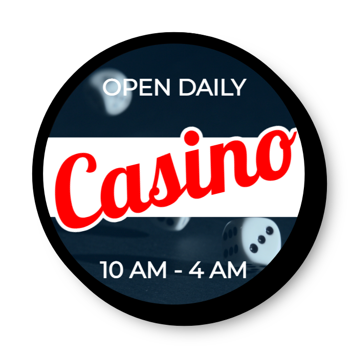 Casino Single Face Lit Shaped Cabinet Sign