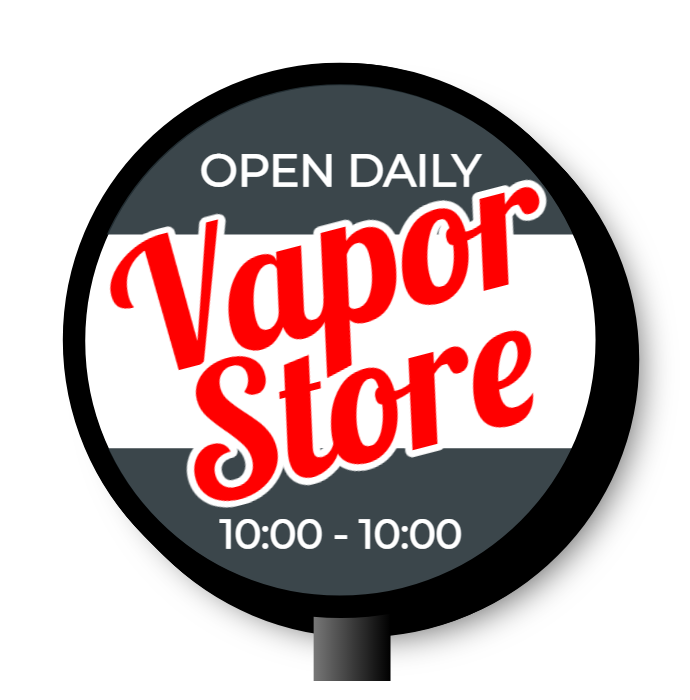 Vapor Store Double Faced Lit Shaped Cabinet Sign