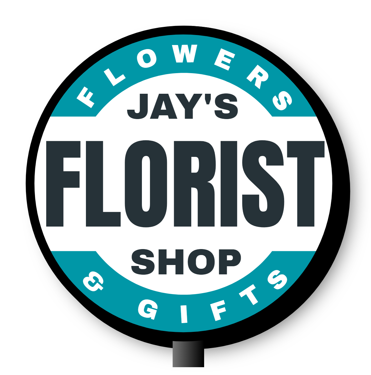 Florist Double Faced Lit Shaped Cabinet Sign