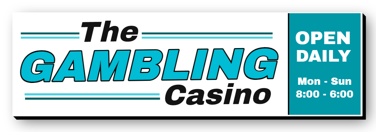 The Gambling Casino Lit Shape Sign