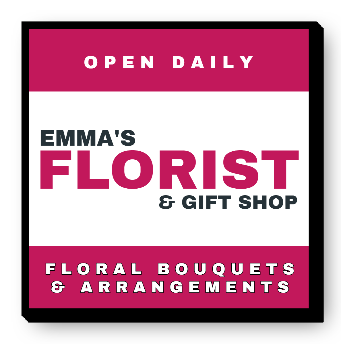 Florist Single Face Lit Cabinet Sign