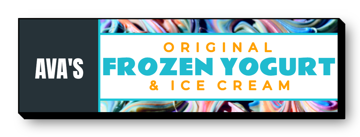 Frozen Yogurt Lit Shape Sign