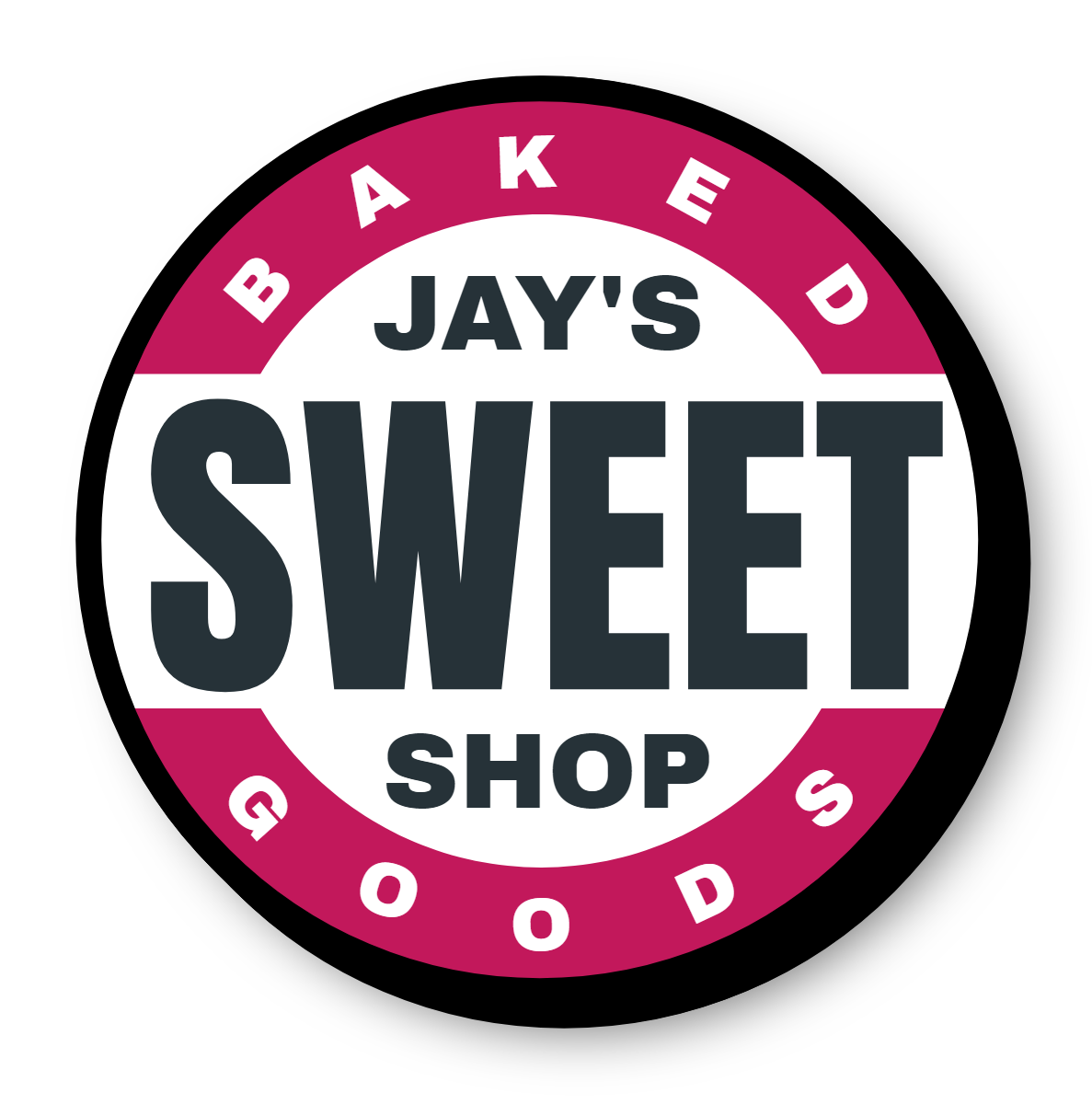 Jay's Sweet Shop Single Faced Lit Shaped Cabinet Sign