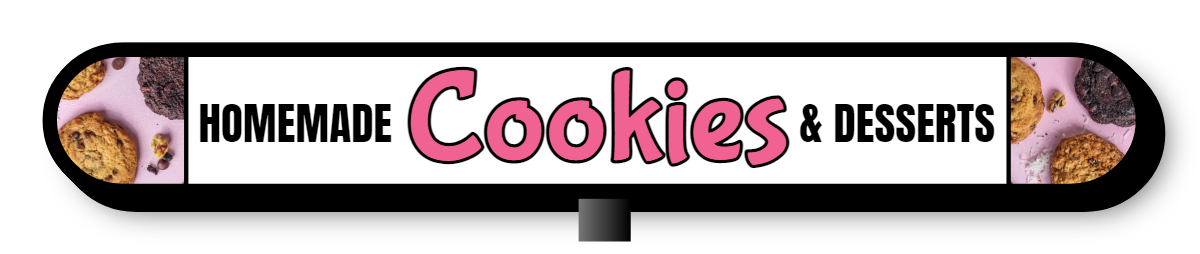 Cookies Double Faced Lit Shaped Cabinet Sign