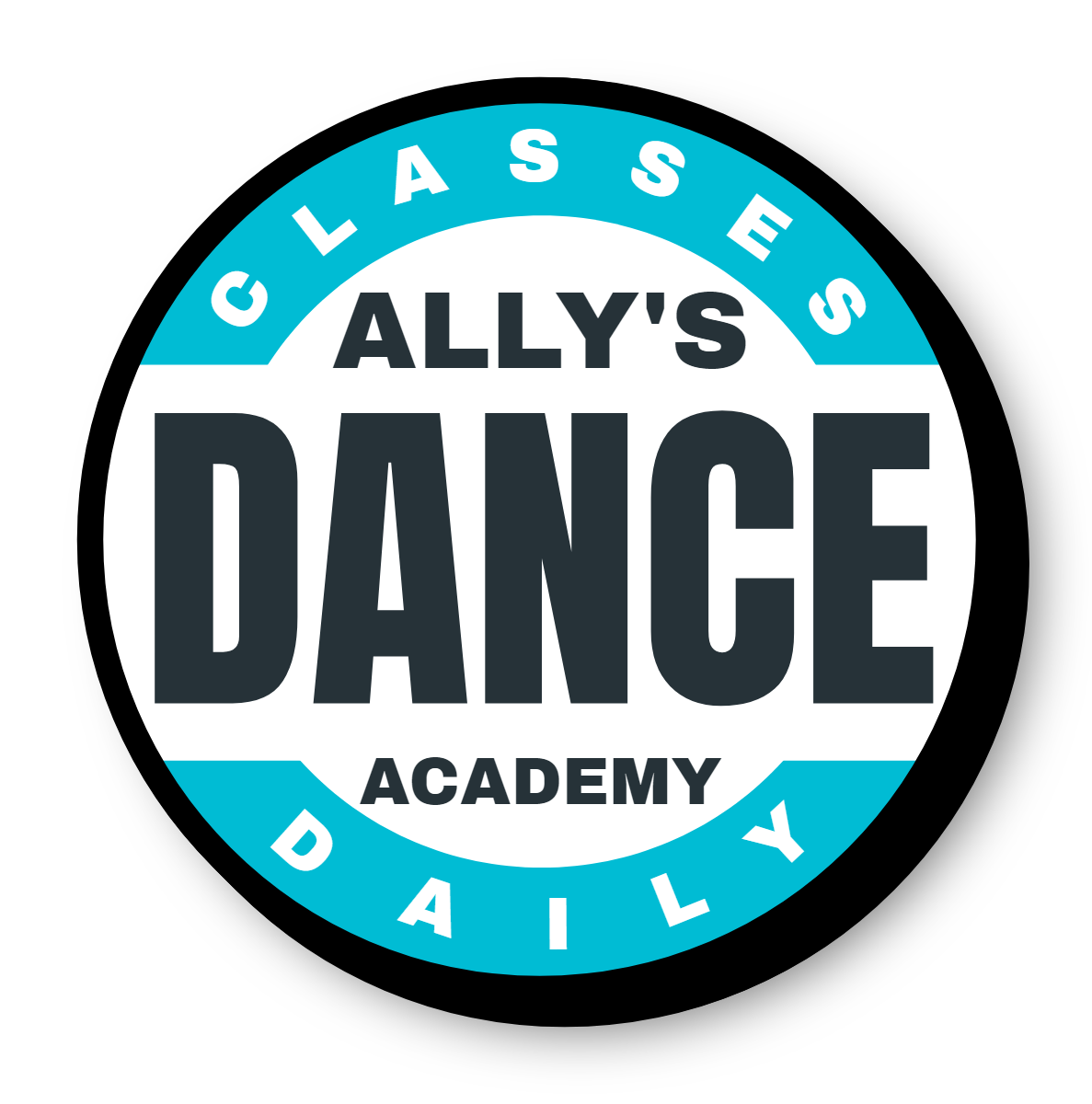 Ally's Dance Academy Single Face Lit Shaped Cabinet Sign