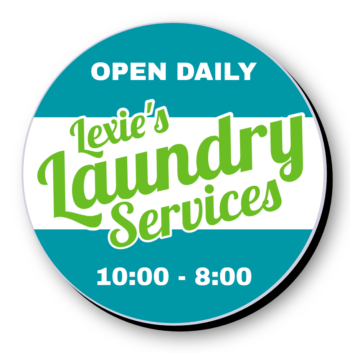 Lexie's Laundry Services Lit Shape Sign