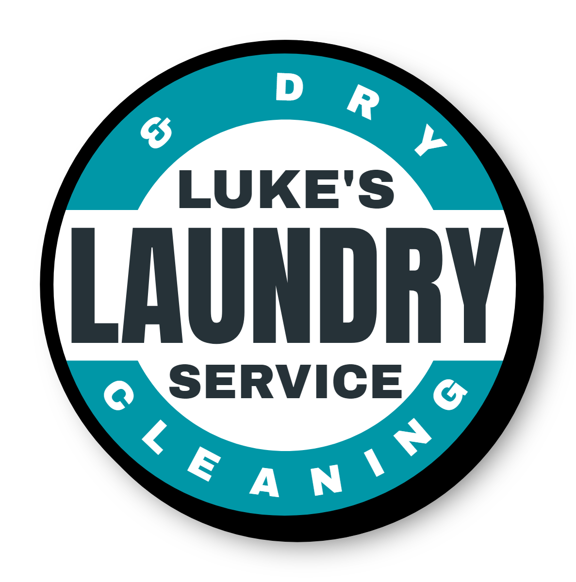 Luke's Laundry Service Single Face Lit Shaped Cabinet Sign