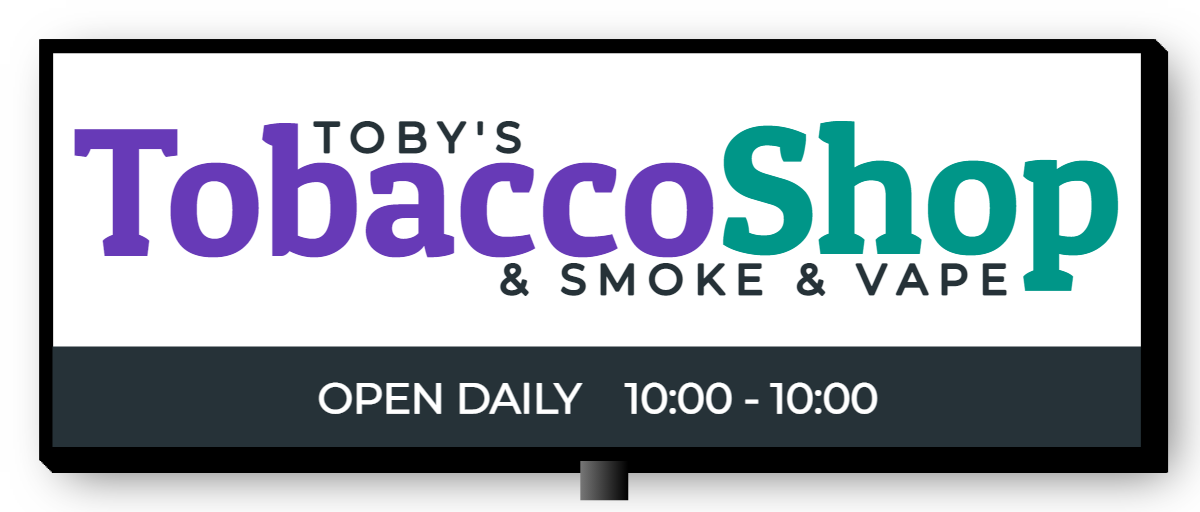 Tobacco Shop Double Faced Lit Cabinet Sign