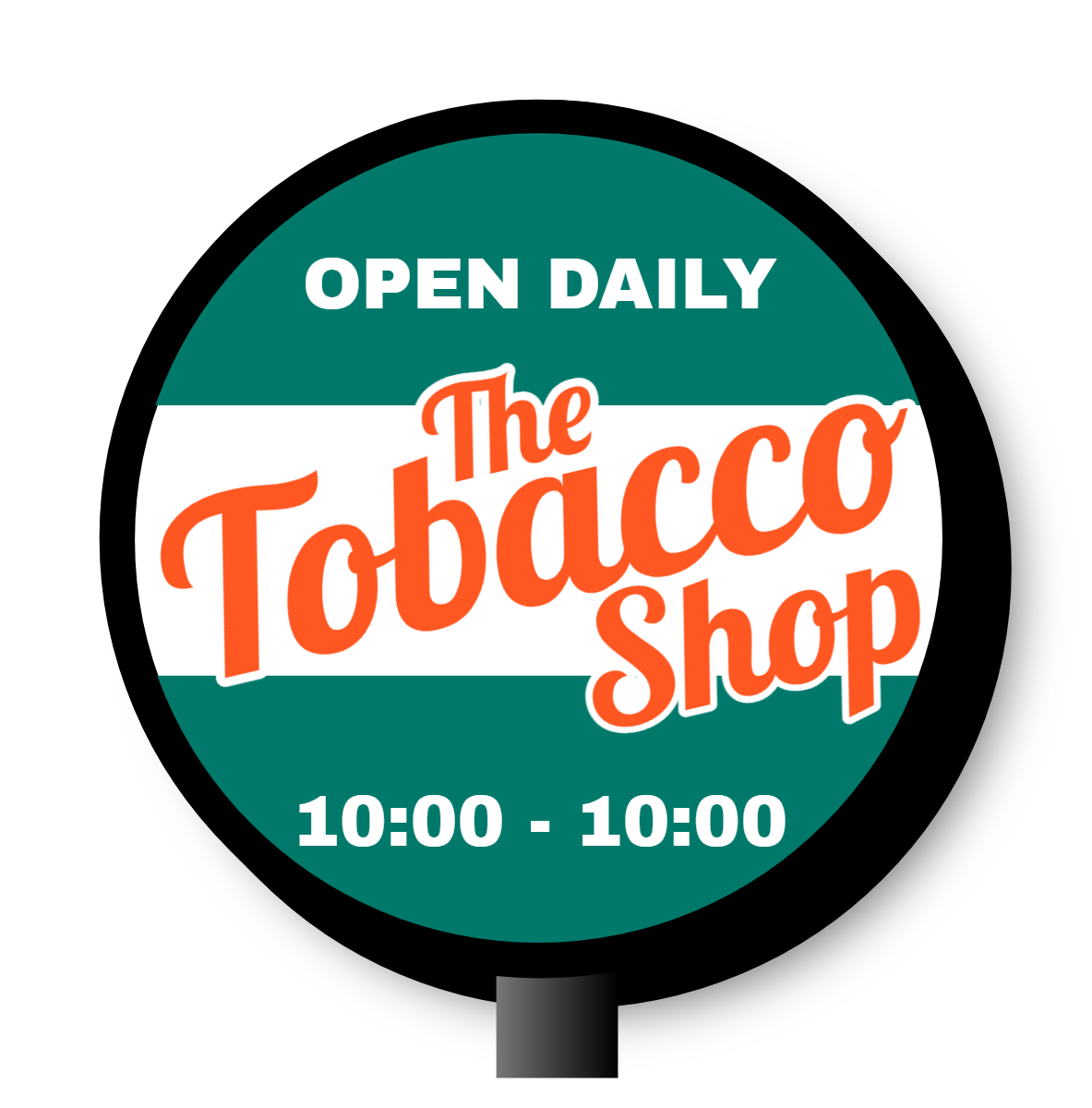The Tobacco Shop Double Faced Lit Shaped Cabinet Sign