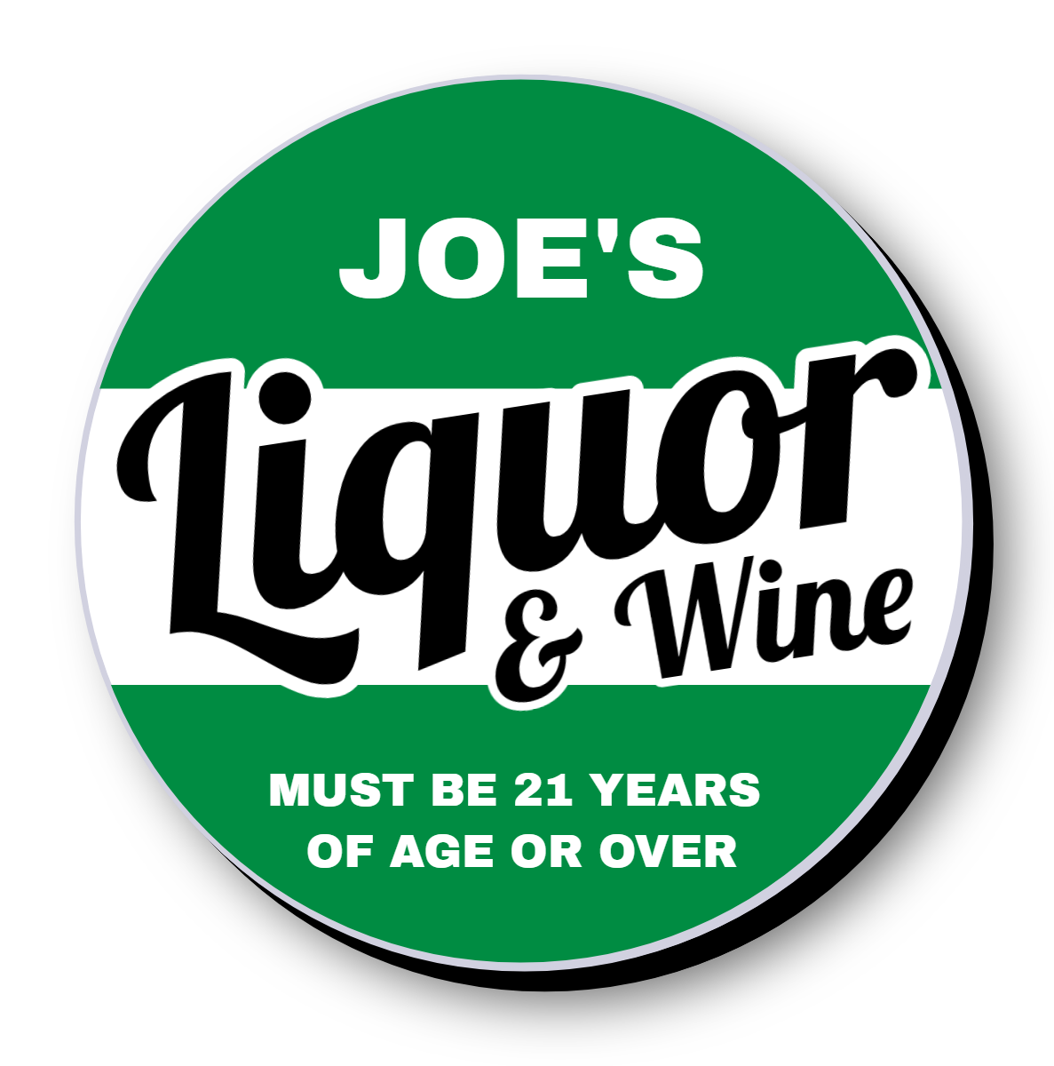 Liquor & Wine Lit Shape Sign