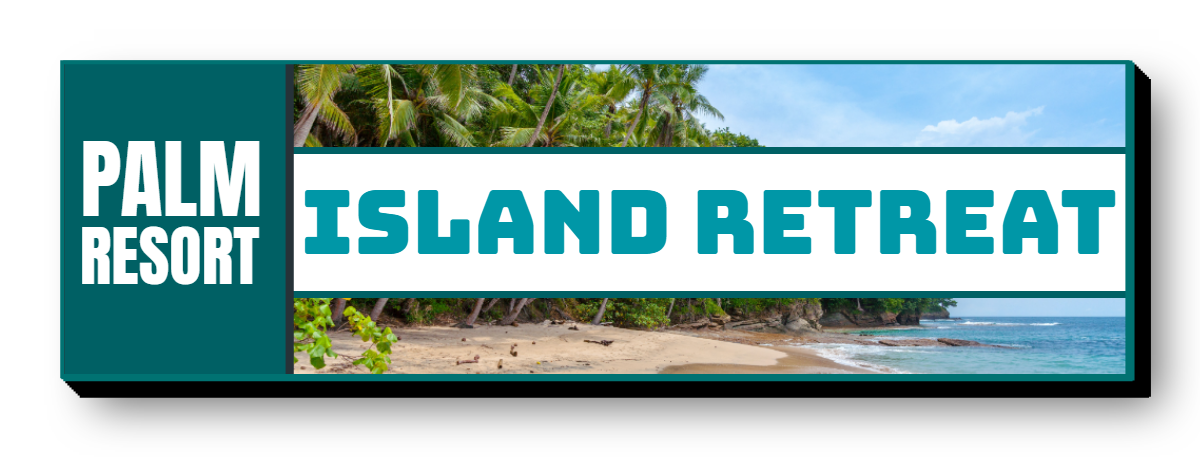 Palm Resort Island Retreat Lit Shape Sign