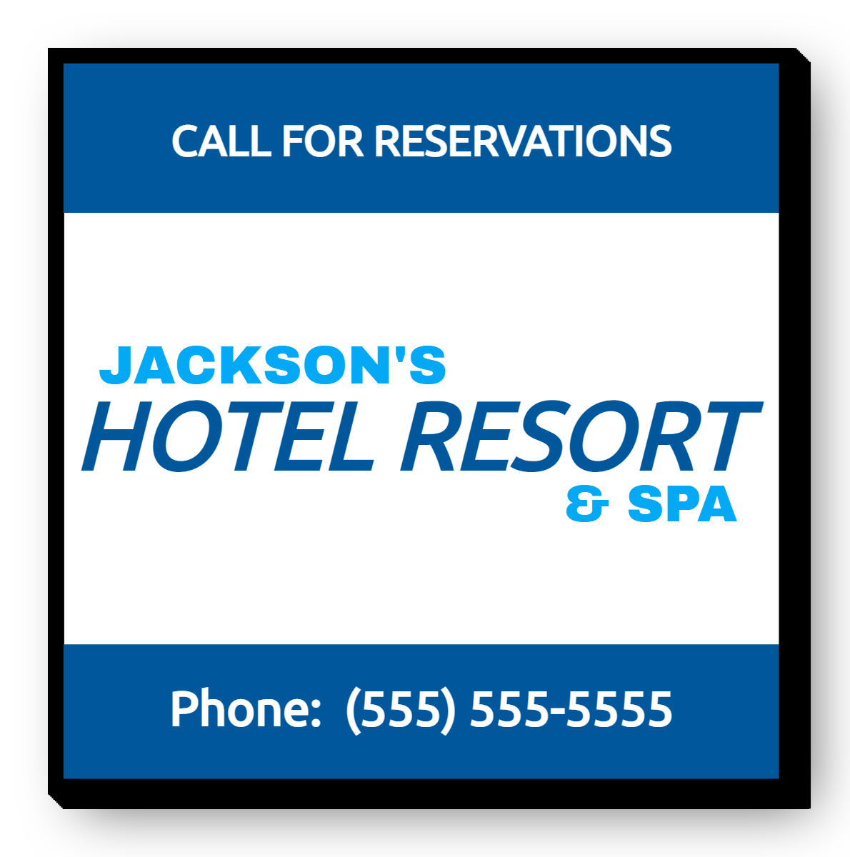Jackson's Hotel Resort & Spa Single Faced Lit Cabinet Sign