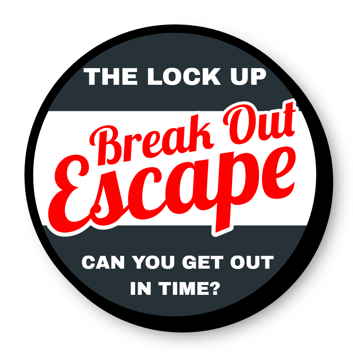 Break Out Escape Single Face Lit Shaped Cabinet Sign