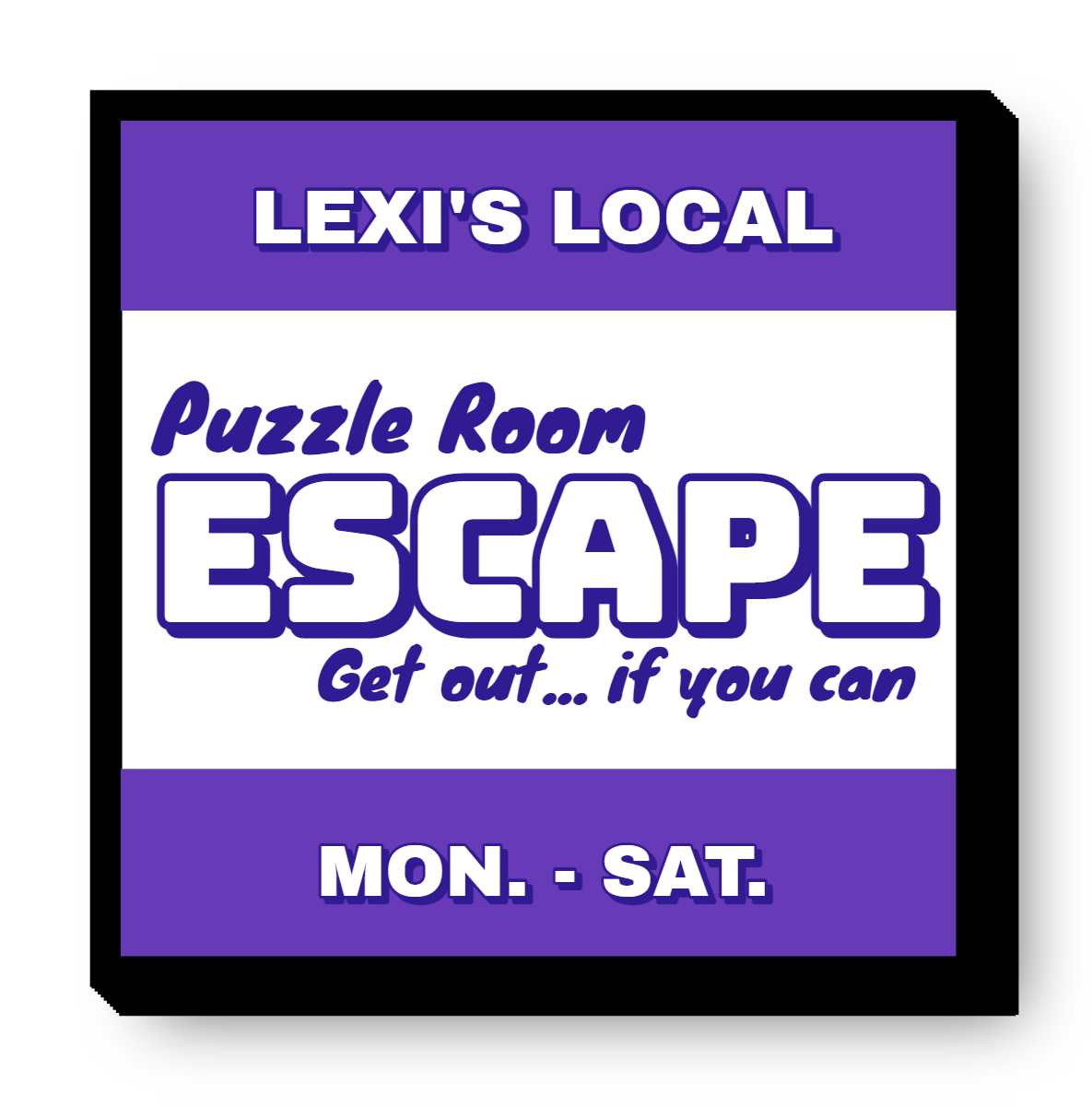 Escape Single Face Lit Cabinet Sign