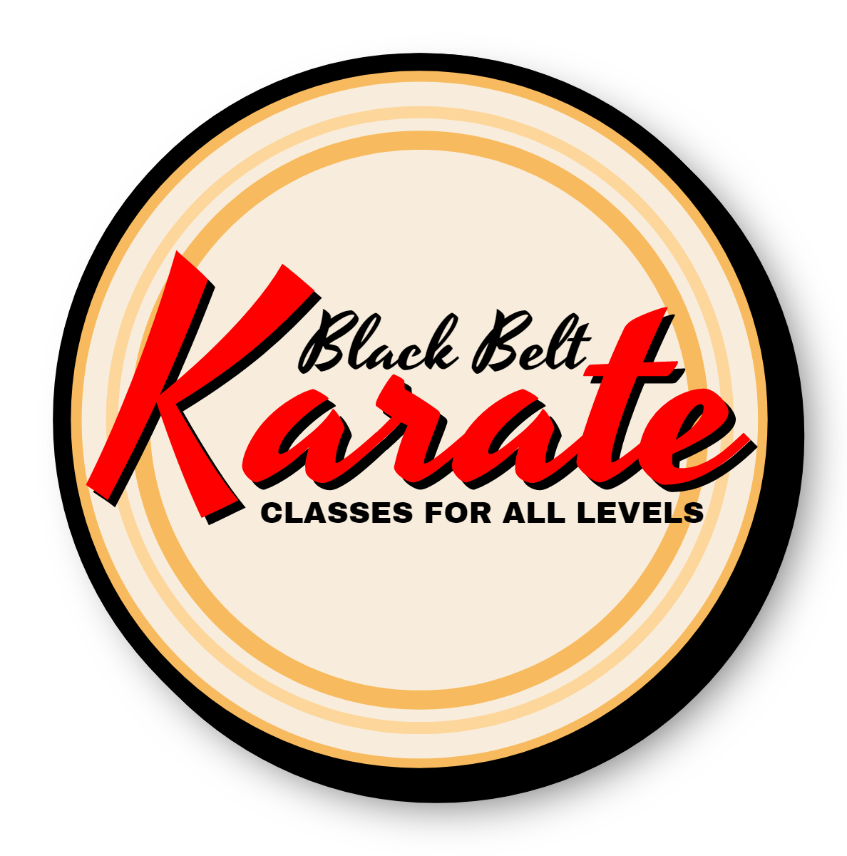 Black Belt Karate Single Face Lit Shaped Cabinet Sign