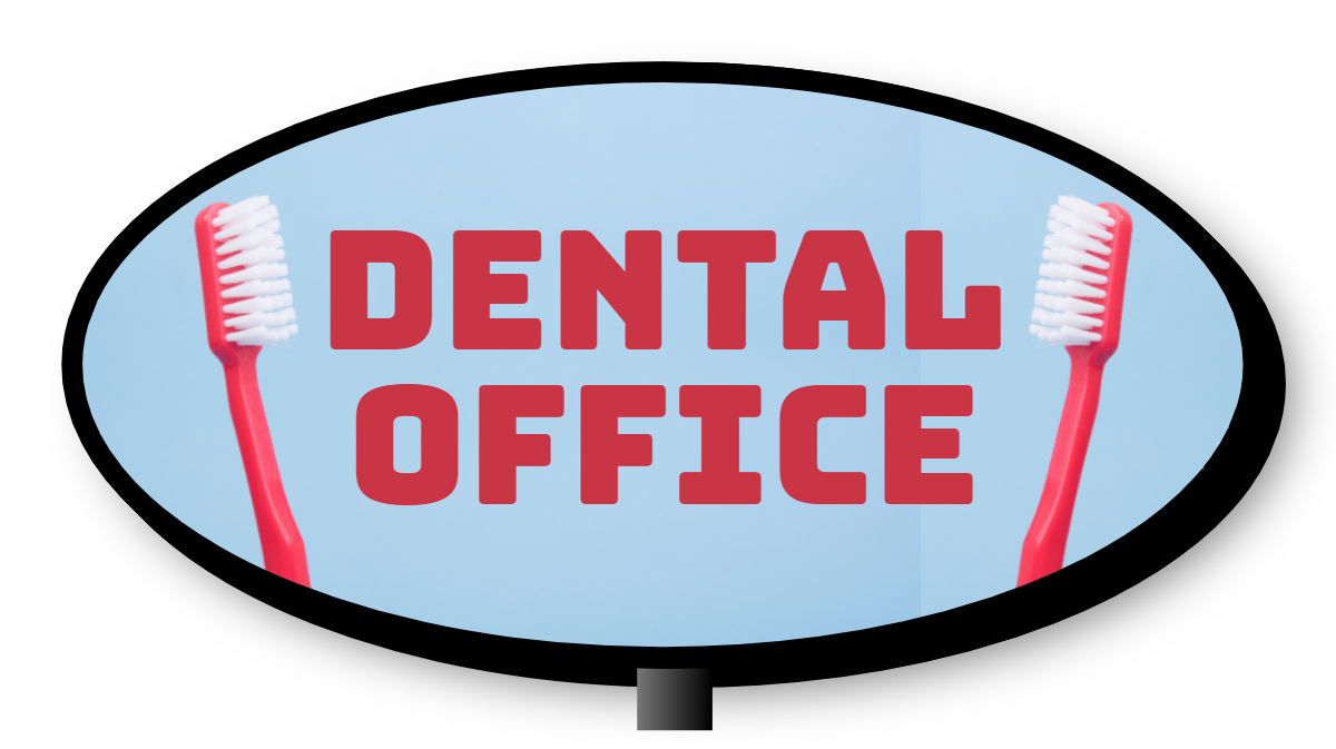 Dental Office Double Faced Lit Shape Cabinet Sign