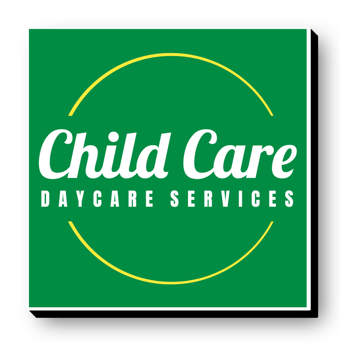 Child Care Lit Shape Sign