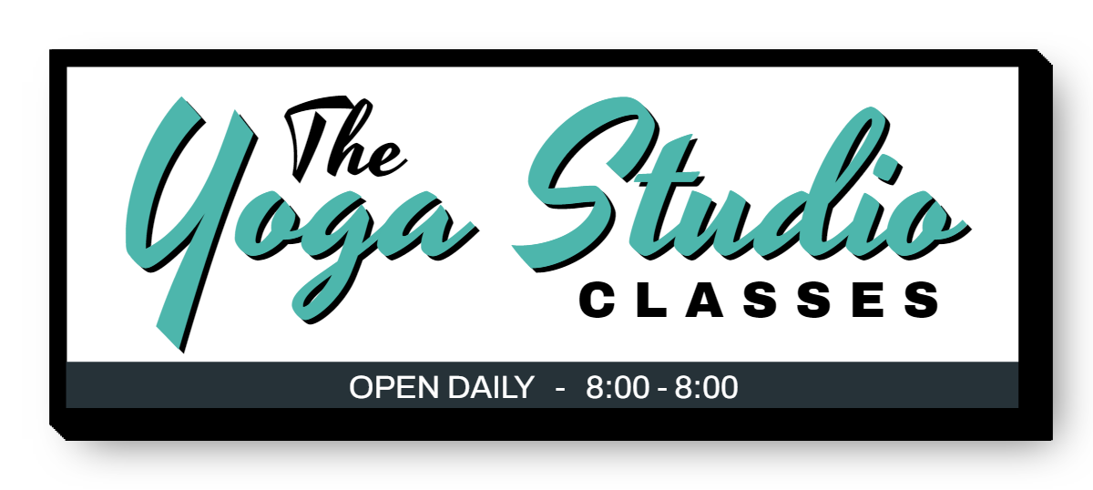 The Yoga Studio Single Face Lit Cabinet Sign