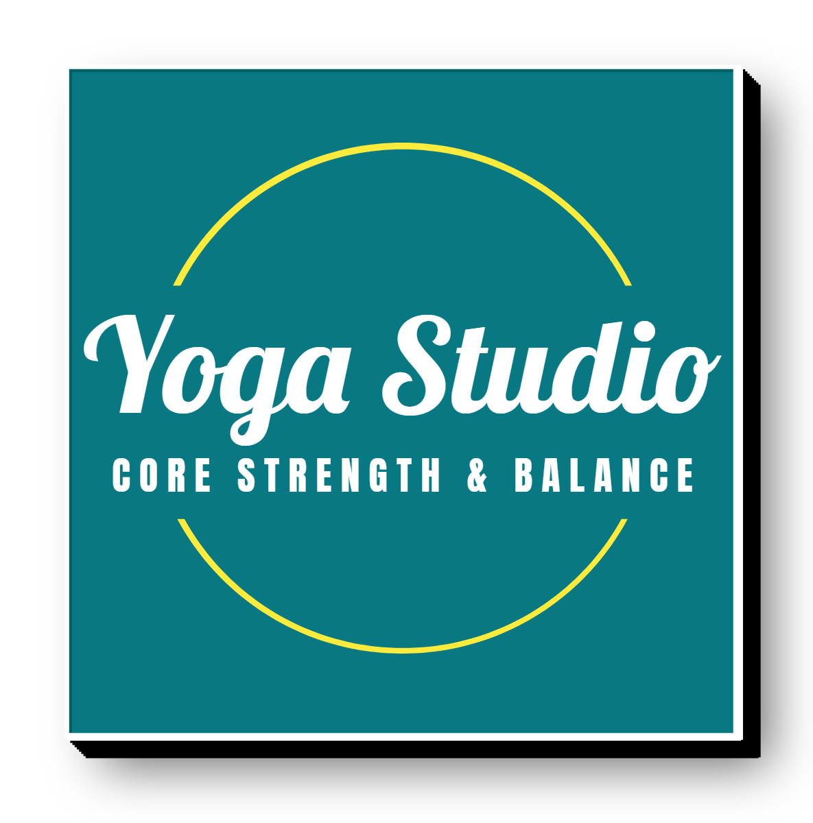 Yoga Studio Lit Shape Sign