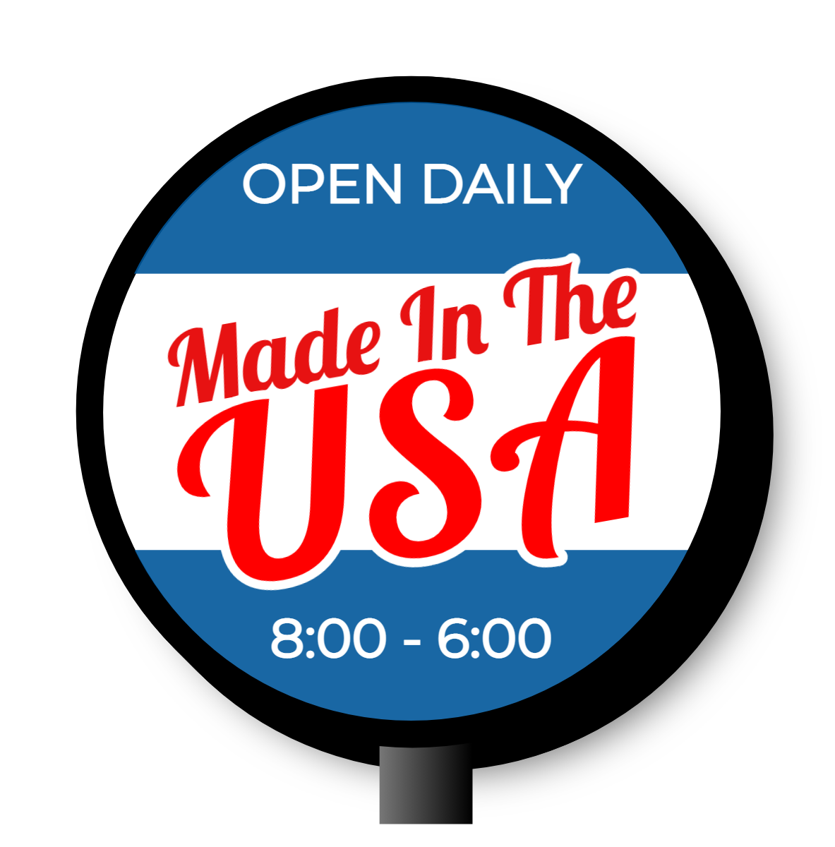 Made In The USA Double Faced Lit Shaped Cabinet Sign