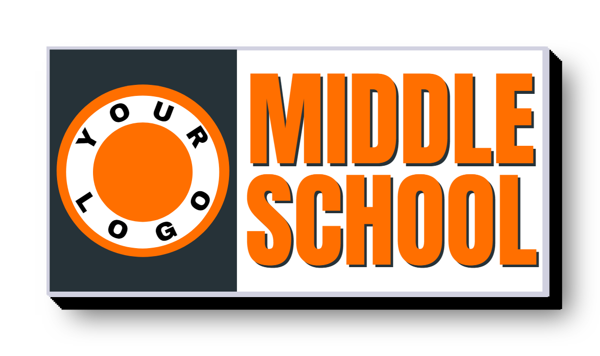 Middle School Lit Shape Sign