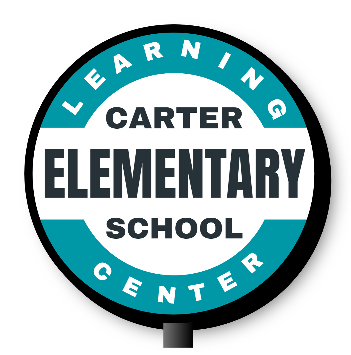 Carter Elementary School Double Faced Lit Shaped Cabinet Sign