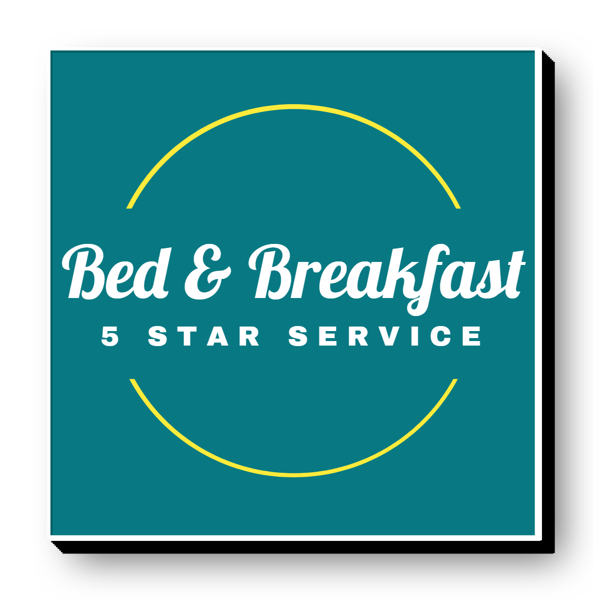 Bed & Breakfast Lit Shape Sign