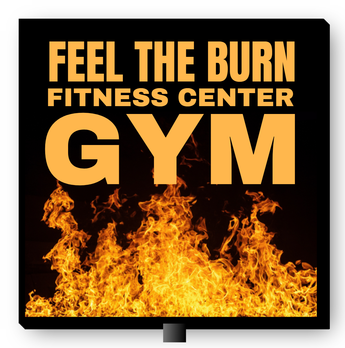 Gym Double Faced Lit Cabinet Sign