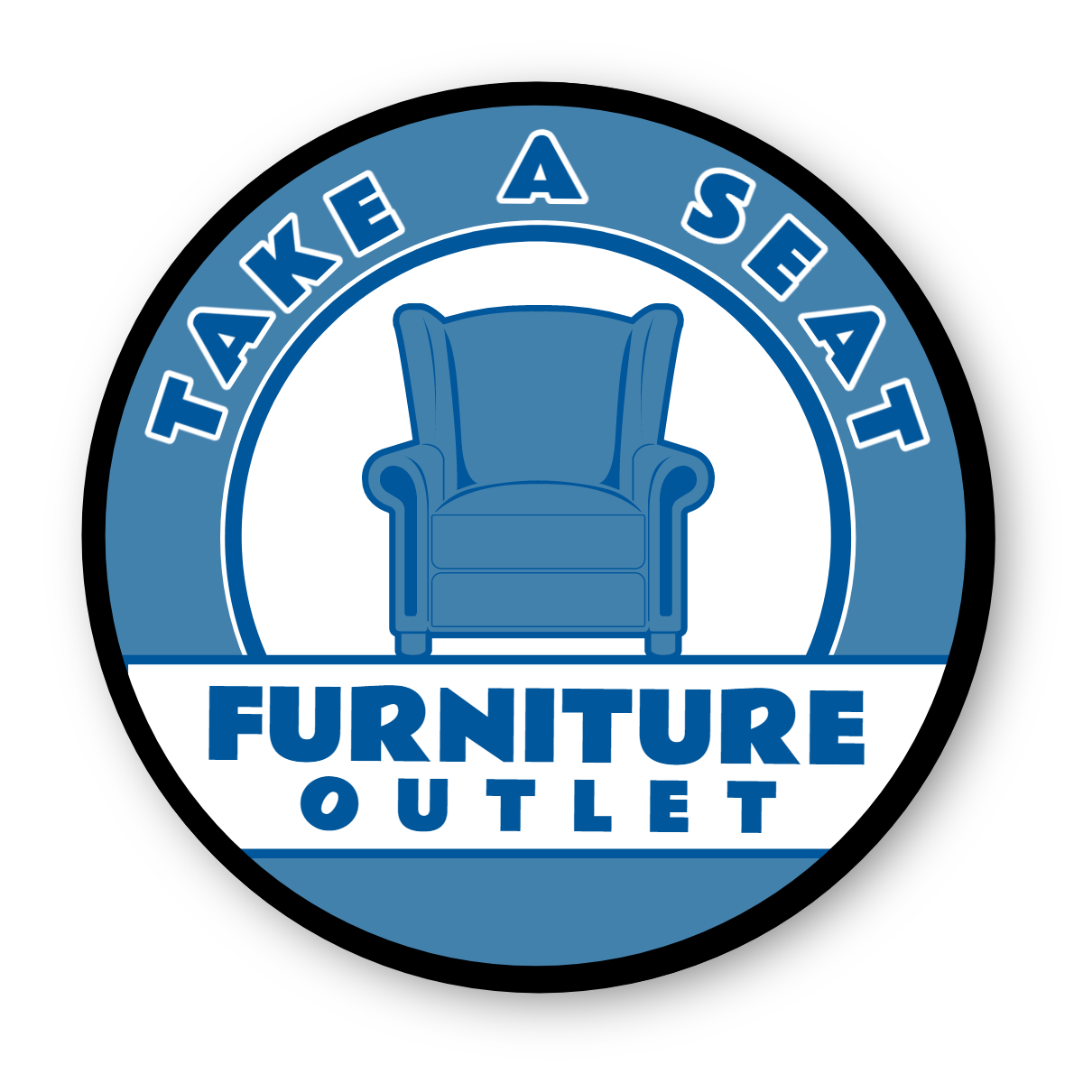 Take A Seat Furniture Outlet Single Face Lit Shaped Cabinet Sign