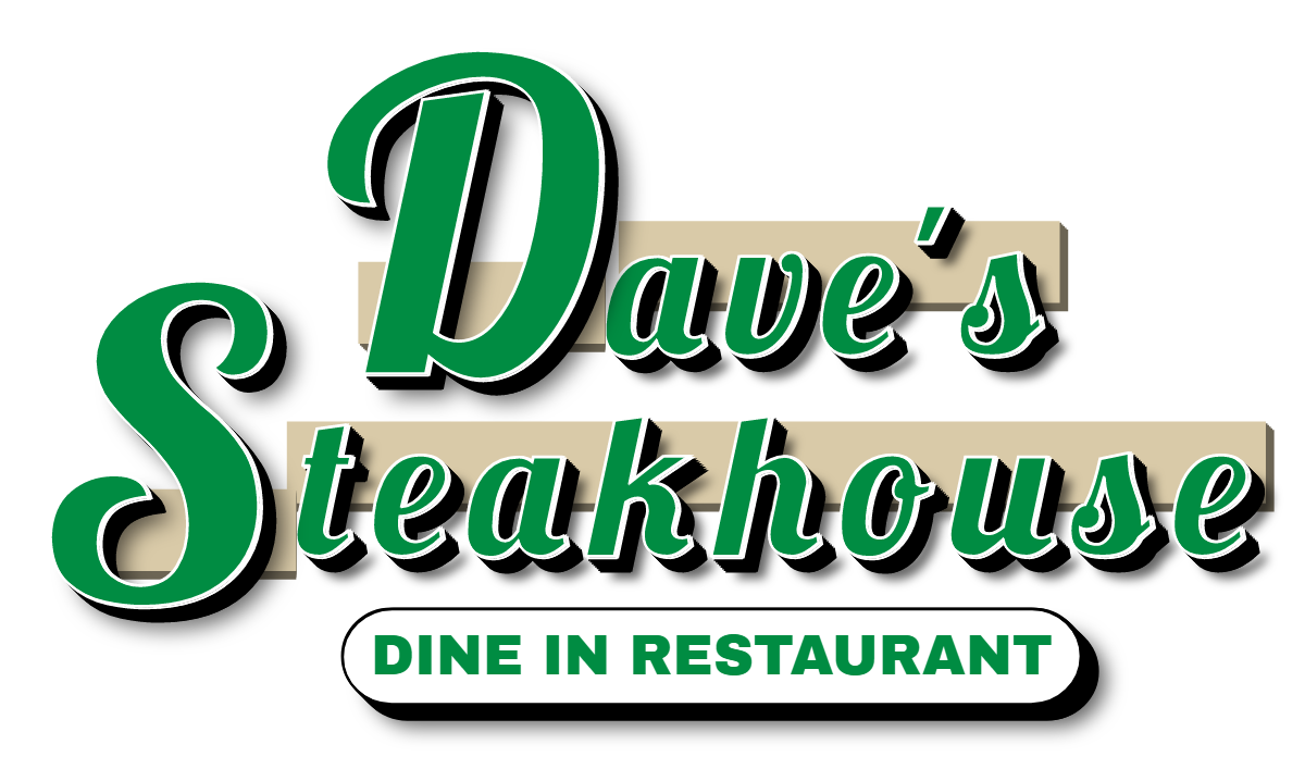 Dave's Steakhouse Face Lit Channel Letters & Shape on Raceway