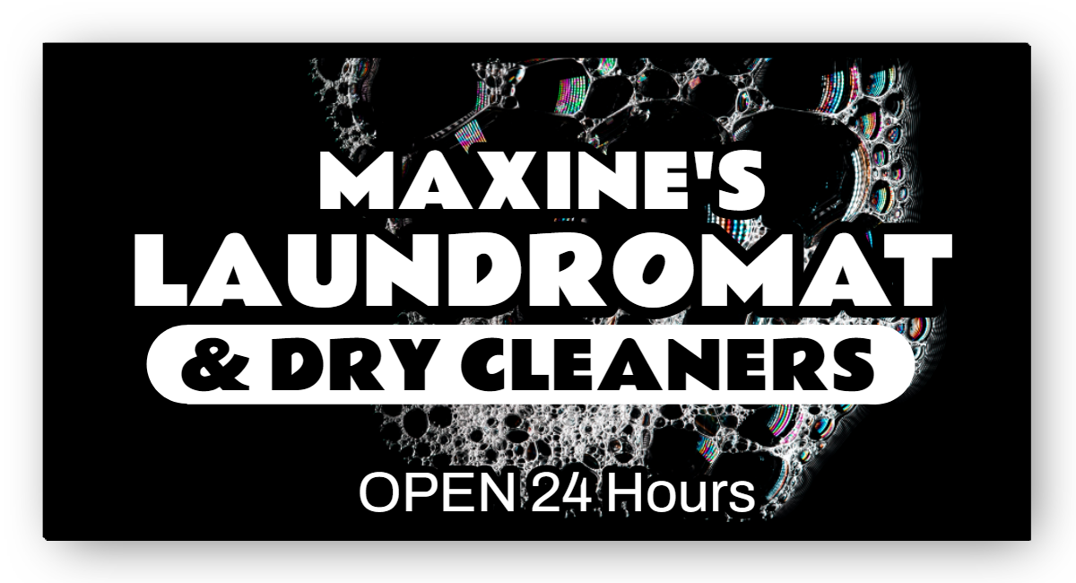 Maxine's Laundry & Dry Cleaners Single Face Lit Cabinet Sign