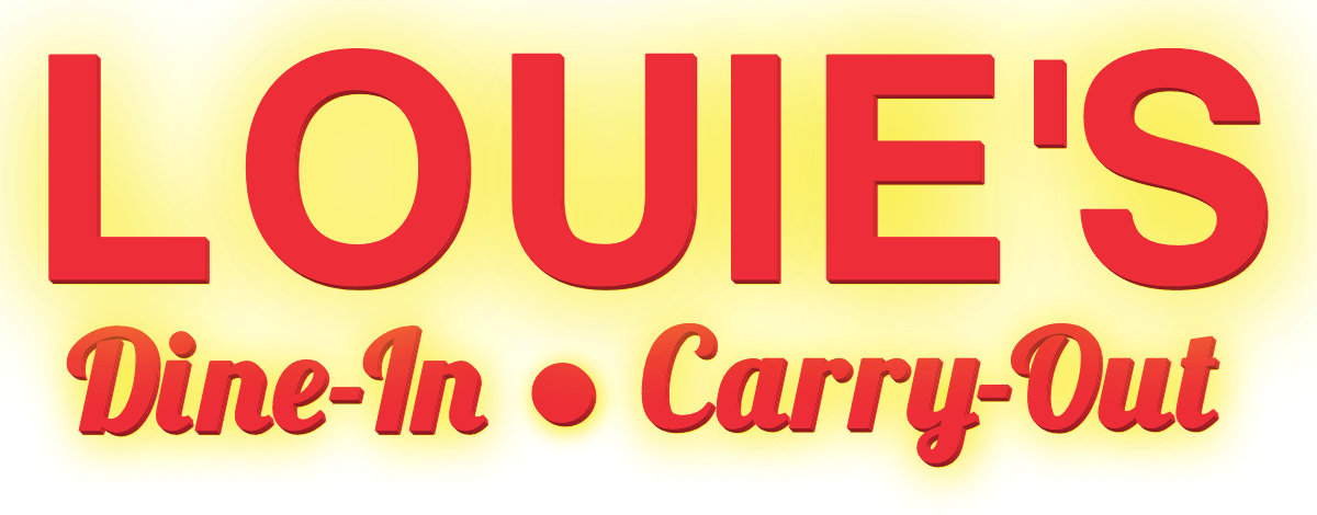Louie's Dine In - Carry Out Halo Lit Channel Letters