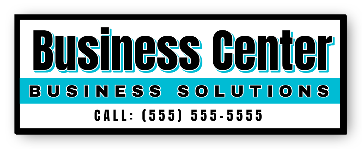 Business Center Single Face Lit Cabinet Sign