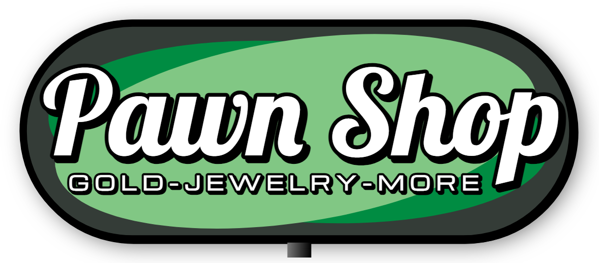 Pawn Shop Double Faced Lit Shaped Cabinet Sign