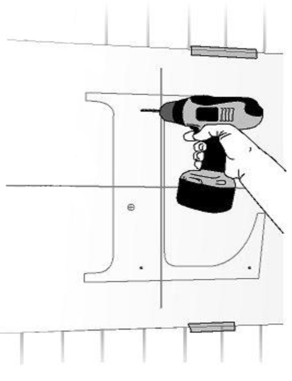 Drill power hole for installing channel letters power