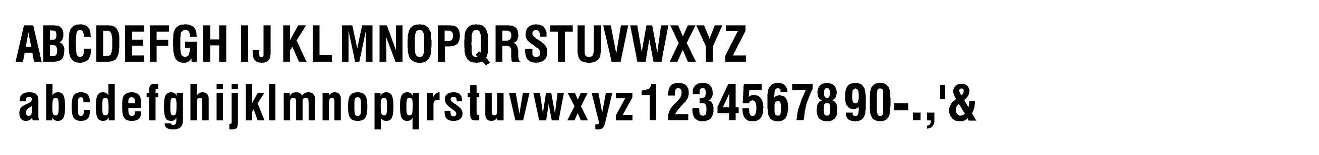 Helvetica Condensed Bold Standard EZLit Type Style